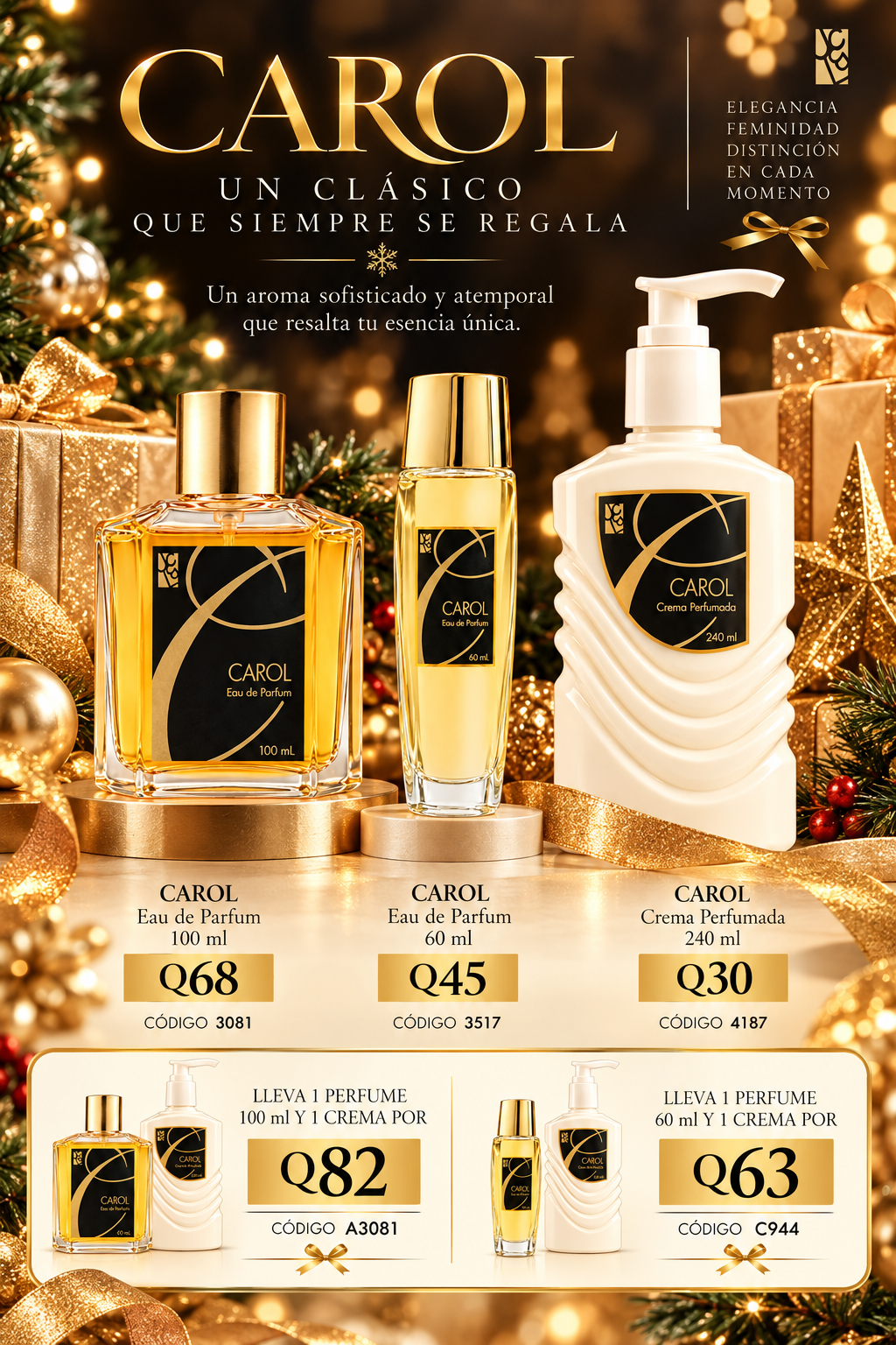 A3081 CAROL EAU DE PARFUM 100 ML Y CREMA DE OLAS