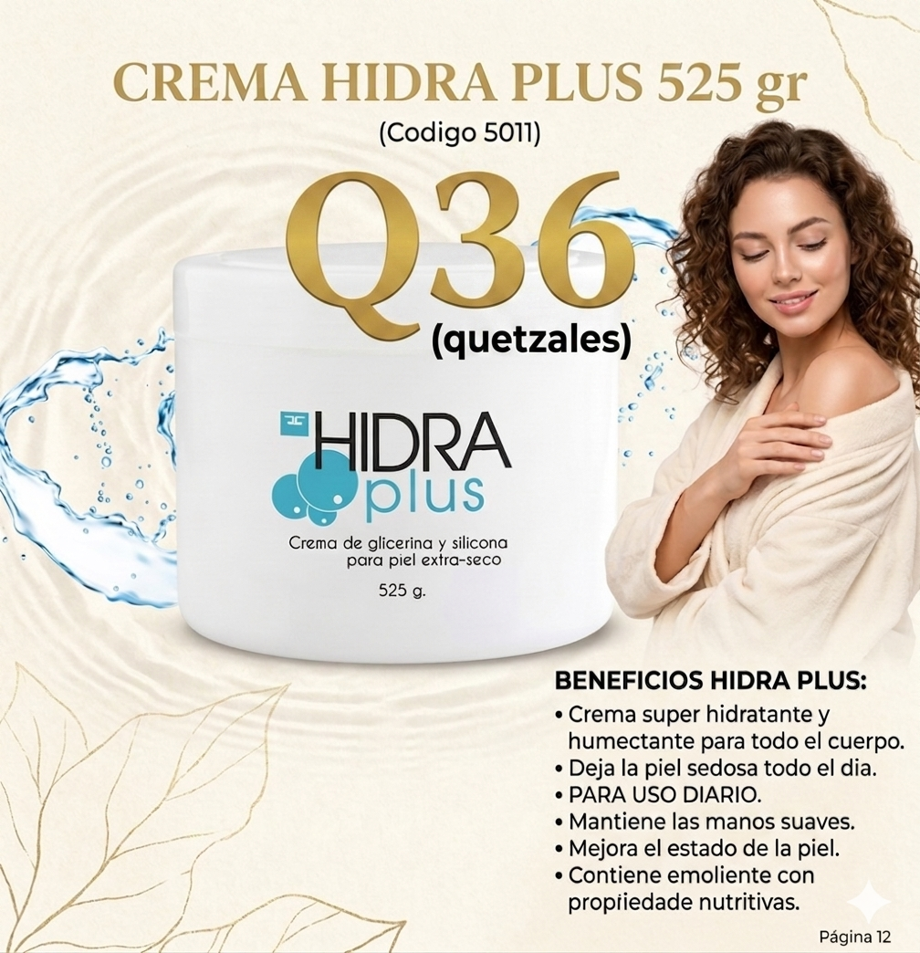 5011 Hidra Plus Crema de glicerina y silicona para piel extra-seca 525 g.