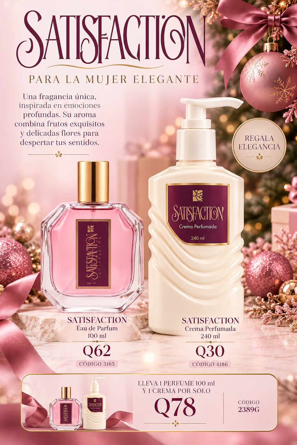 2389G1 SATISFACTION EAU DE PARFUM Y CREMA