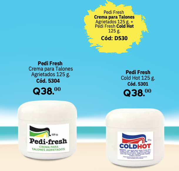 D530 OFERTA Pedi Fresh Crema para Talones Agrietados 125 g. + Pedi Fresh Cold Hot 125g.