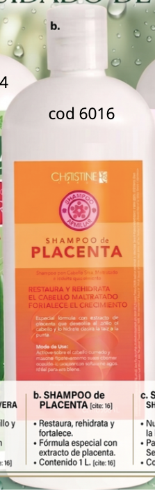 6016 SHAMPOO PLACENTA 1 LT
