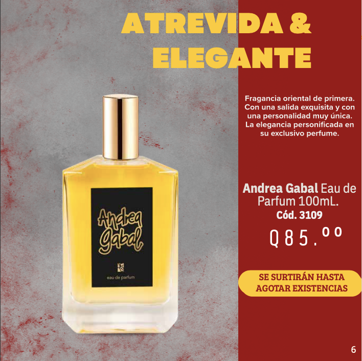 3109 Andrea Gabal Eau de Parfum 100mL.