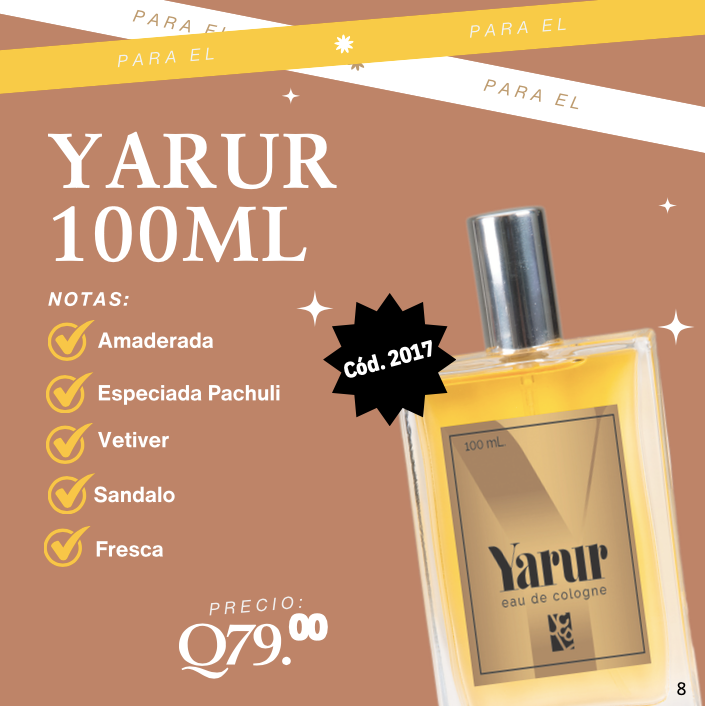 2017 YARUR EAU DE COLOGNE 100ML