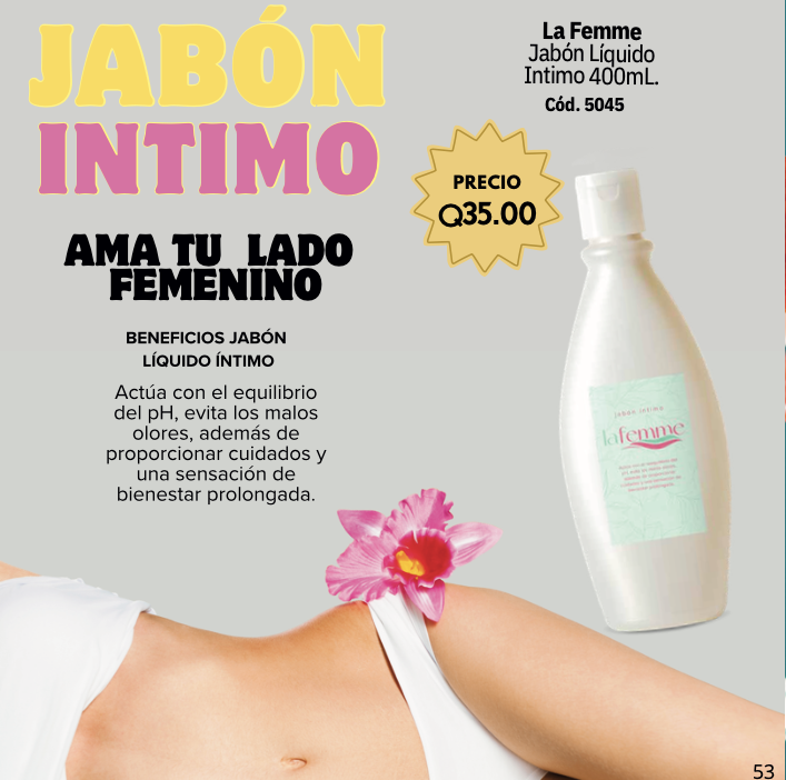5045 LA FEMME JABON LIQUIDO INTIMO 400 ML