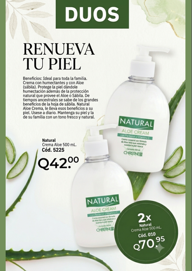 5225 Natural Crema Aloe 500 g.