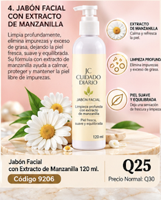 9206 JABON FACIAL CON EXTRACTO DE MANZANILLA 120 ML