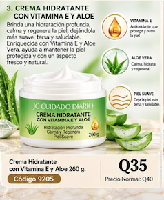 9205 JC CUIDADO DIARIO CREMA HIDRATANTE CON VITAMINA E Y ALOE