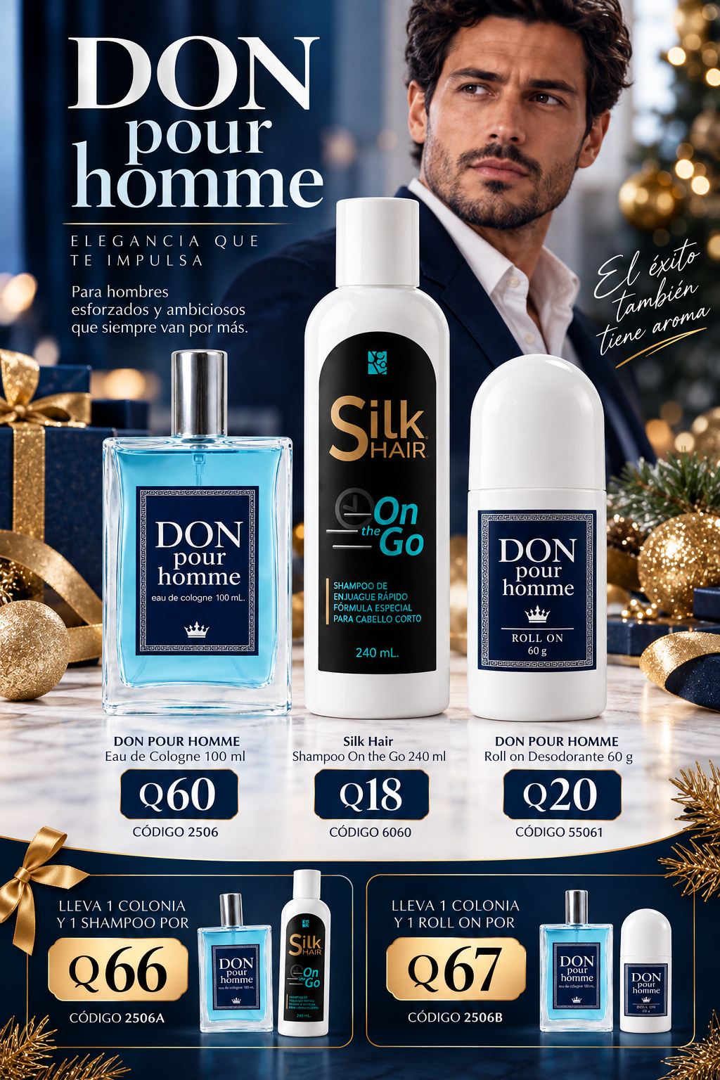 2506A DON POUR HOMME COLONIA Y SHAMPOO ON THE GO