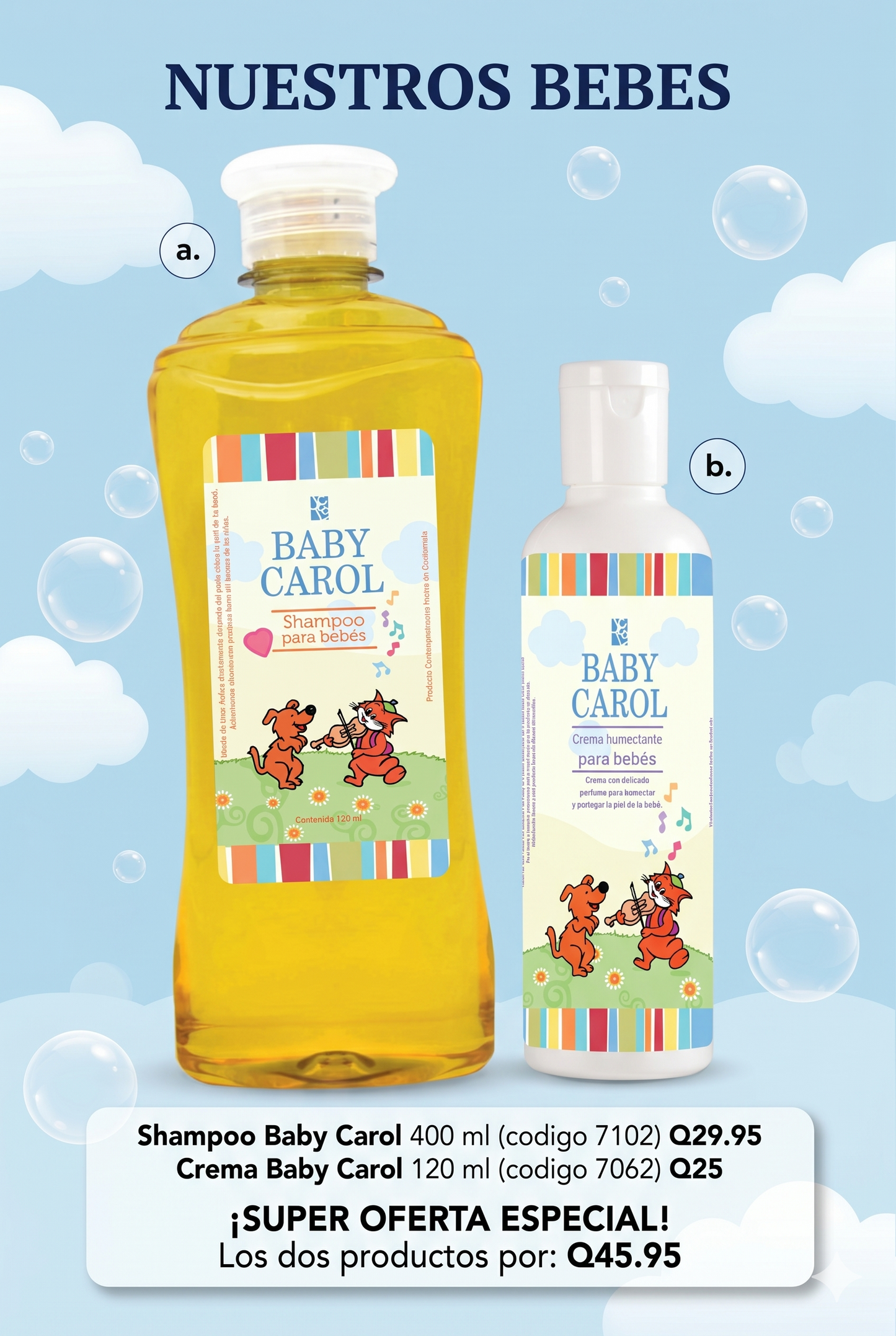 B7102 BABY CAROL SHAMPOO Y CREMA