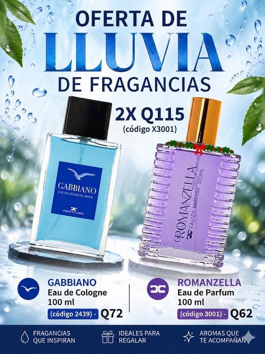 X3001 COLONIA GABBIANO Y PERFUME ROMANZELLA