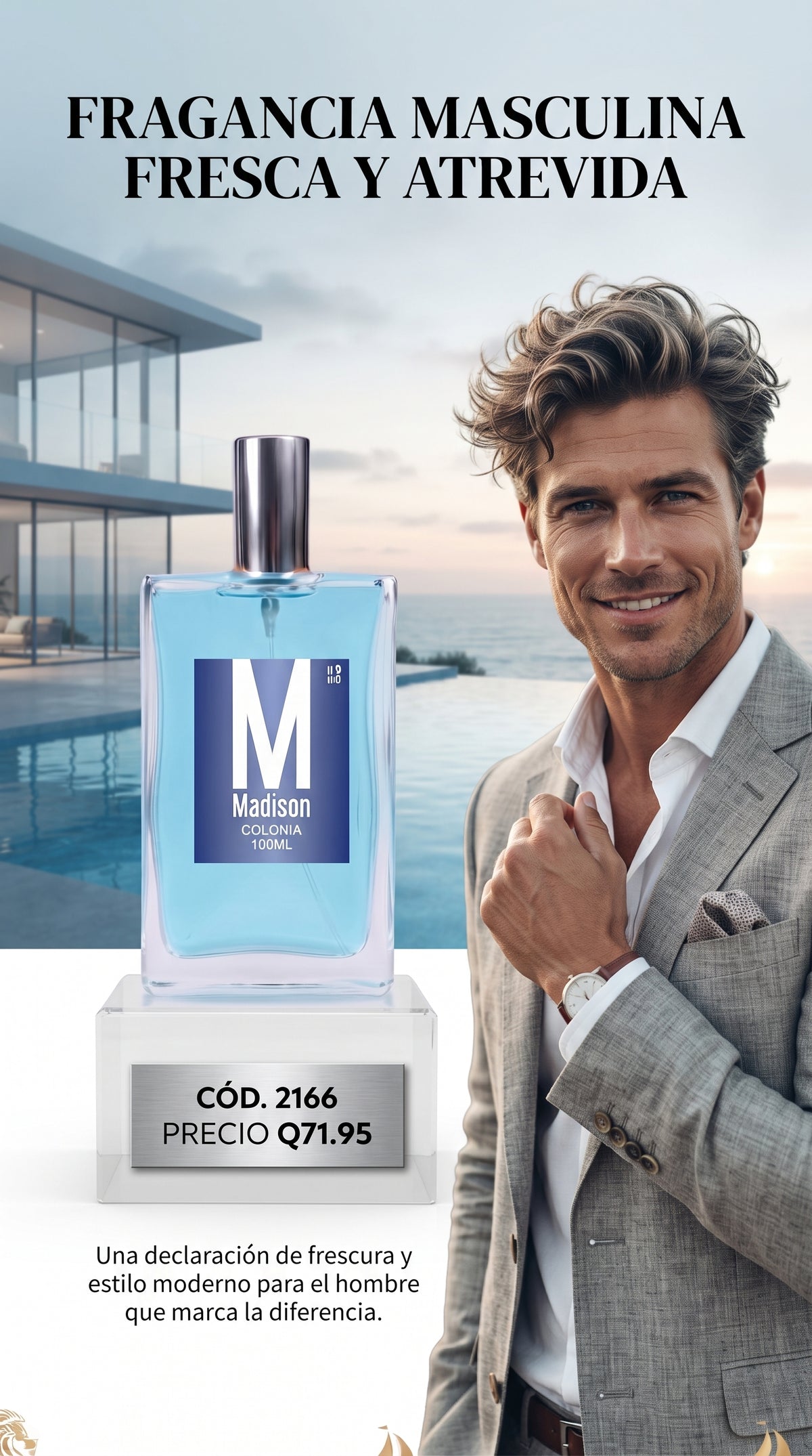 2166 MADISON Eau de Cologne 100ml.