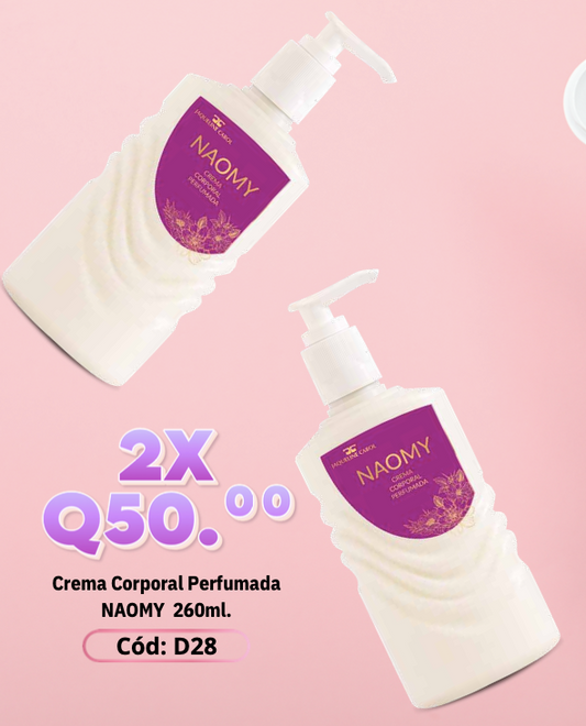 D28 DUO Crema Corporal Perfumada NAOMY 260ml.