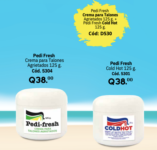 D530 OFERTA Pedi Fresh Crema para Talones Agrietados 125 g. + Pedi Fresh Cold Hot 125g.