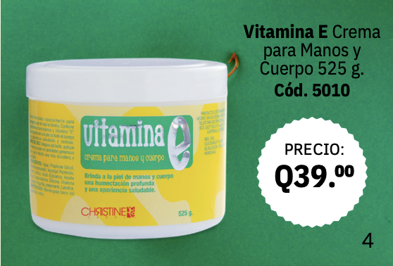5010 Vitamina E Crema para Manos y Cuerpo 525 g.