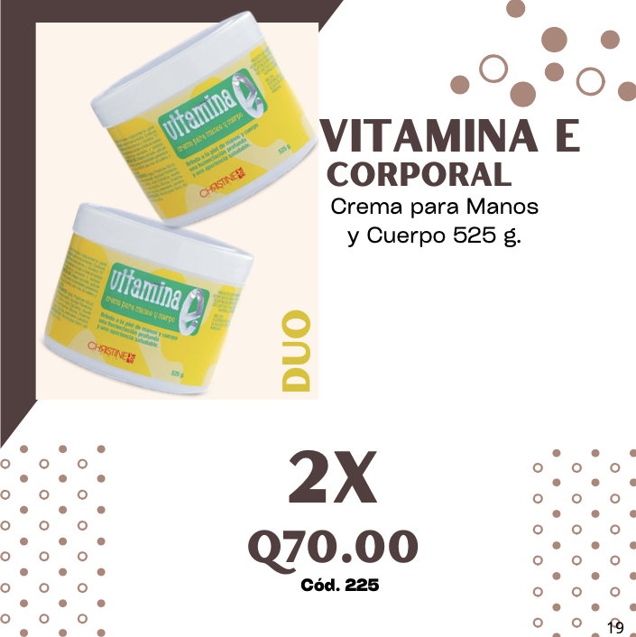 225 DUO CREMA VITAMINA E CORPORAL 525G