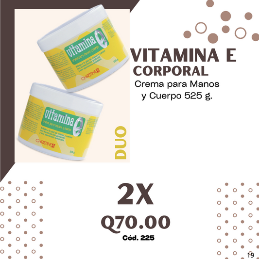 225 DUO CREMA VITAMINA E CORPORAL 525G
