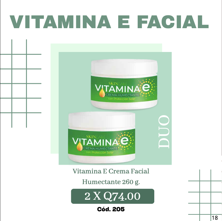 205 DUO VITAMINA E FACIAL 260G