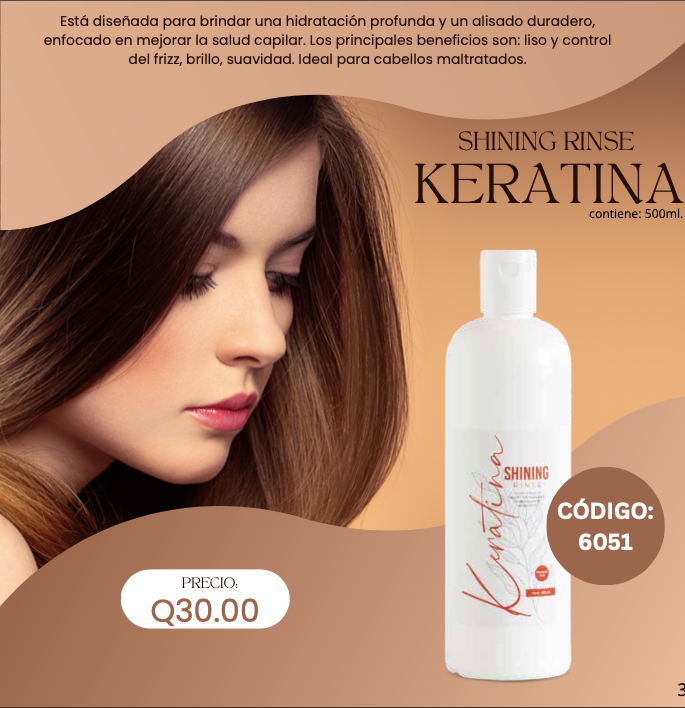 6051 KERATINA SHINING Rinse 500ml.