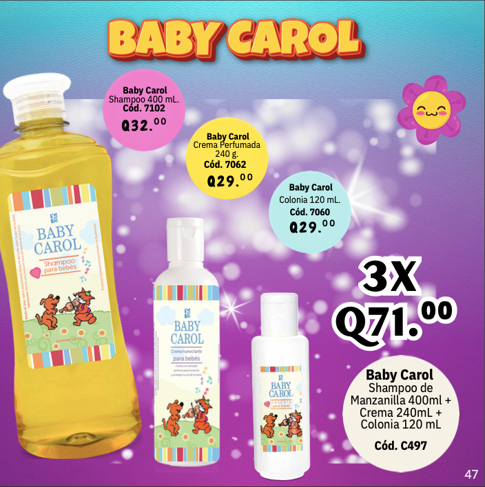 C497 COMBO - Colonia 120 mL + Shampoo 400 mL + Crema para Bebés 240 mL