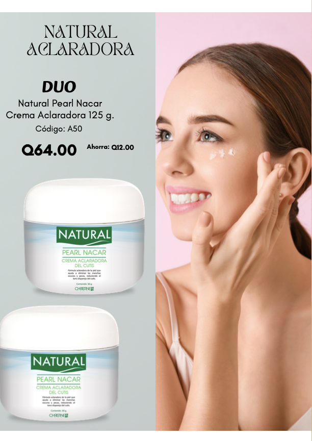 A50 DUO Natural Pearl Nacar Crema Aclaradora 125 g.