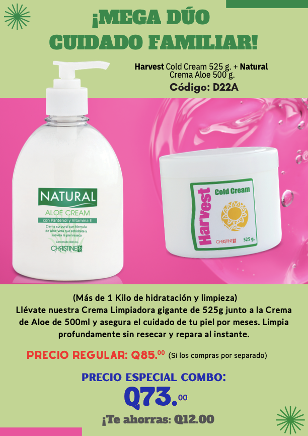 D22A MAGA DUO Harvest Cold Cream 525 g. + Natural Crema Aloe 500 g.