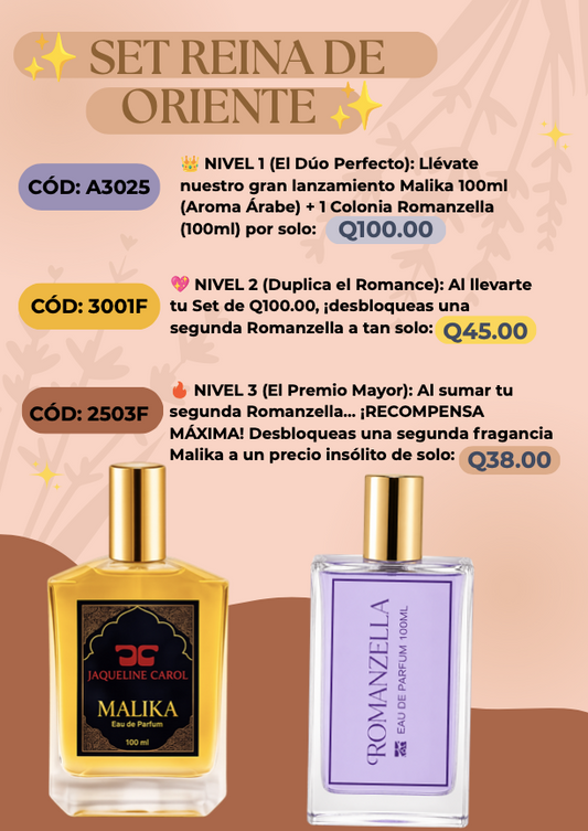 3001F NIVEL 2 (Duplica el Romance): Al llevarte tu Set de Q100.00, ¡desbloqueas una segunda Romanzella a tan solo: