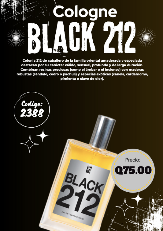 2388 BLACK 212 CABALLERO EAU DE COLOGNE 100 ML