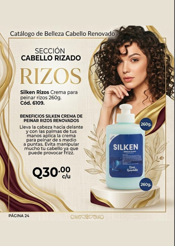 6109 SILKEN RIZOS CREMA PARA PEINAR 260G
