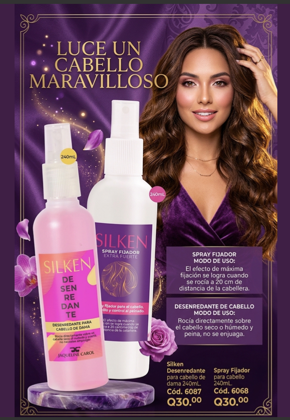 6087 SILKEN SPRAY DESENREDANTE DE CABELLO 240 ML
