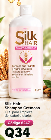 6247 SILK HAIR CREMOSO Shampoo 1L.
