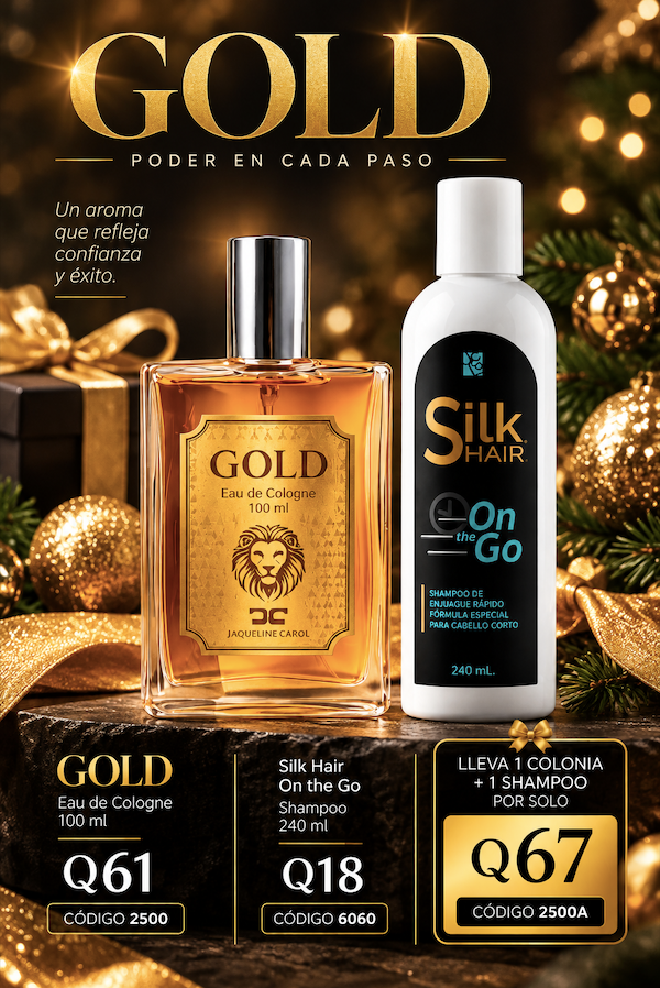 2500A GOLD EAU DE COLOGNE Y SHAMPOO ON THE GO