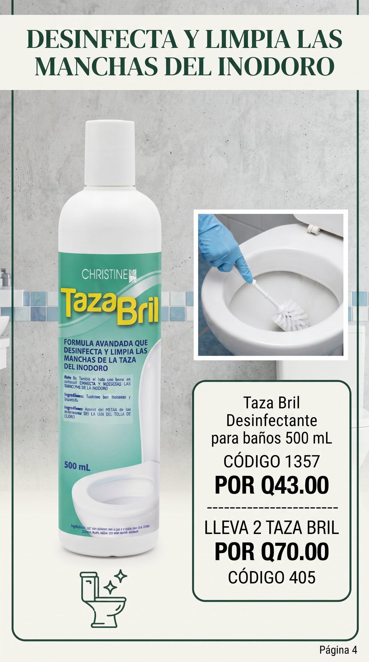 1357 TAZA BRIL DESINFECTANTE DE BAÑOS